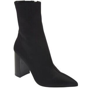 Jeffrey Campbell Siren Bootie Women's 10 Black Neoprene Pointed Toe Heels NWOB